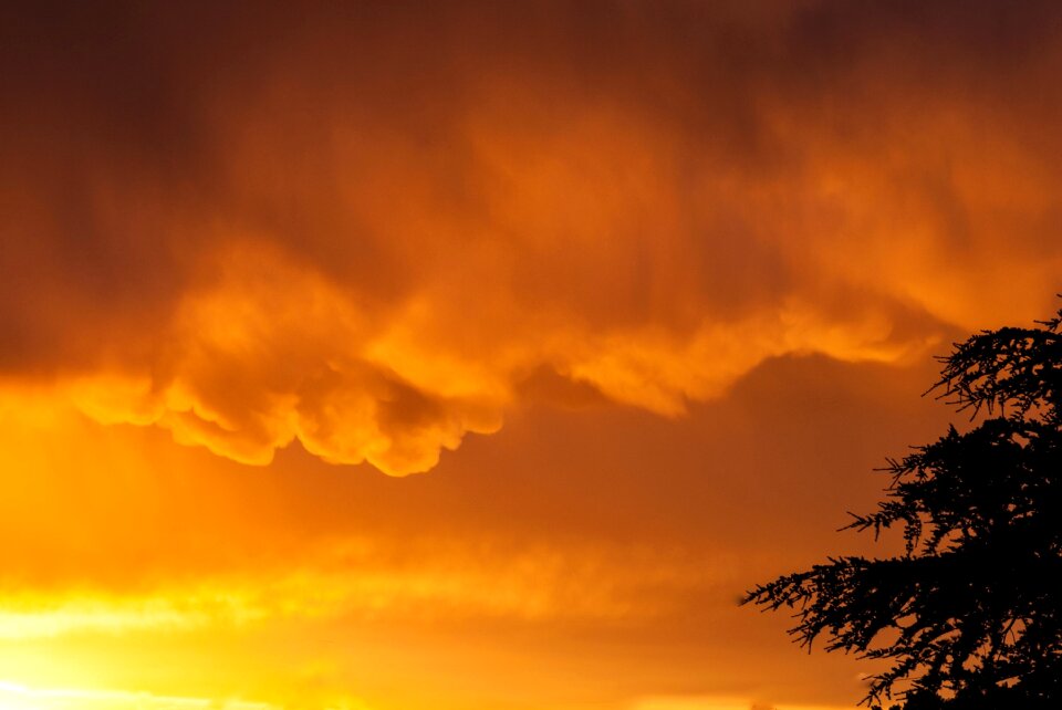 Red sunset orange