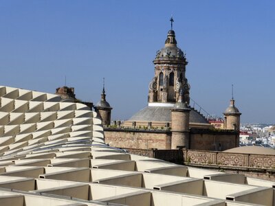 Spain architecture roofs photo