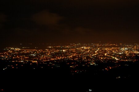 View on top night scene photo