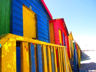 Beach beach houses colorful photo