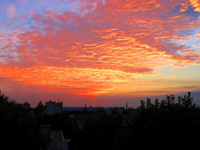 Sky orange evening photo