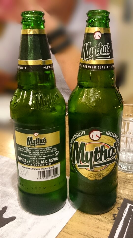 Mythos green bottle drink