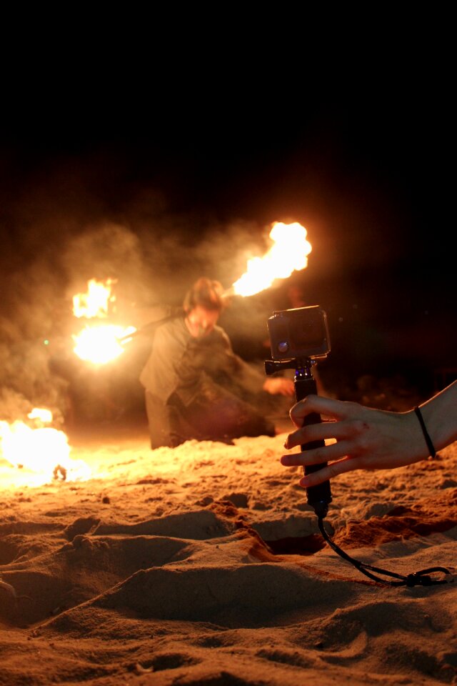 Camera filming go-pro