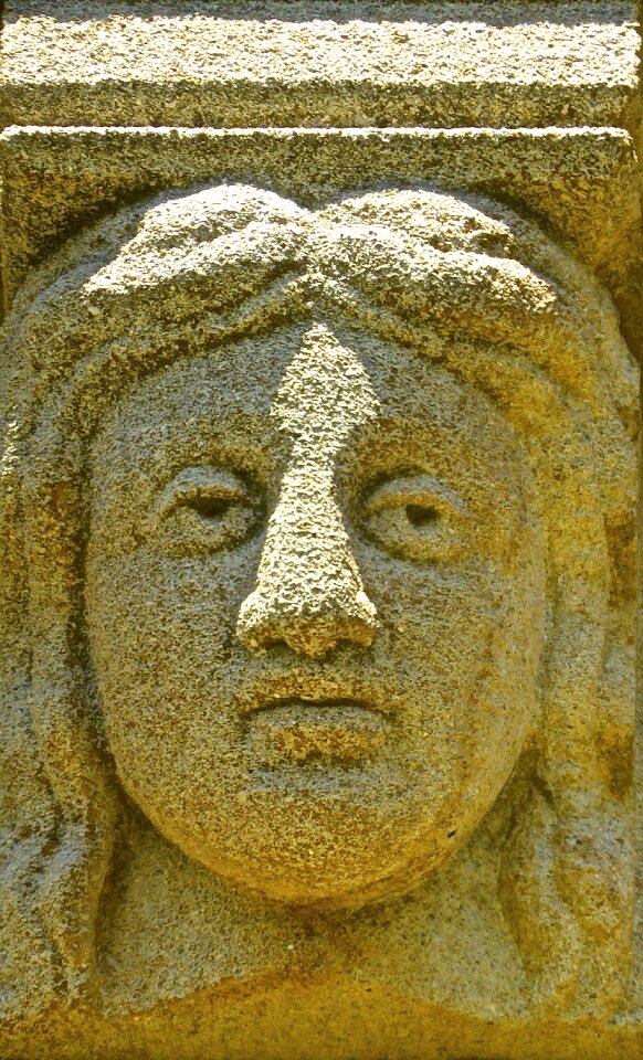 Ancient head relief