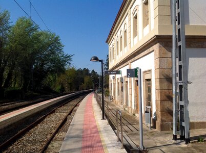 Tracks platform train station photo