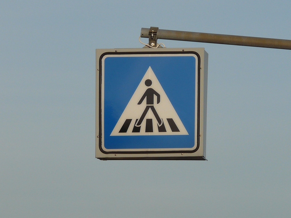 Traffic sign blue road sign