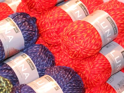 Knitted crochet fluffy photo