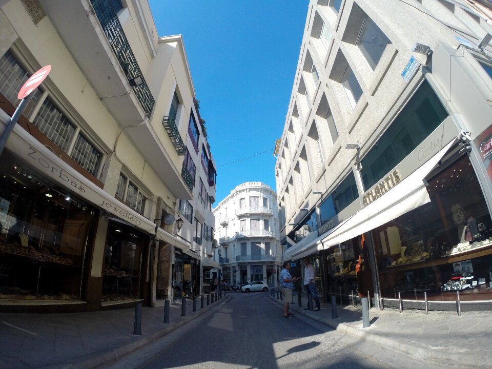 Streets shops athens