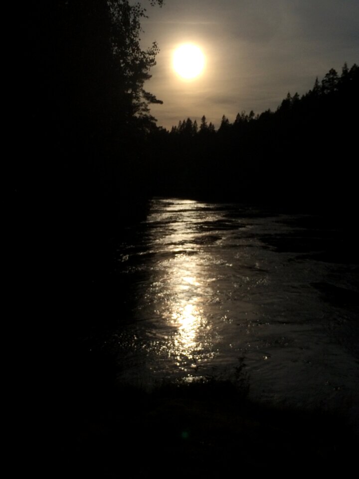 Darkness moon sun
