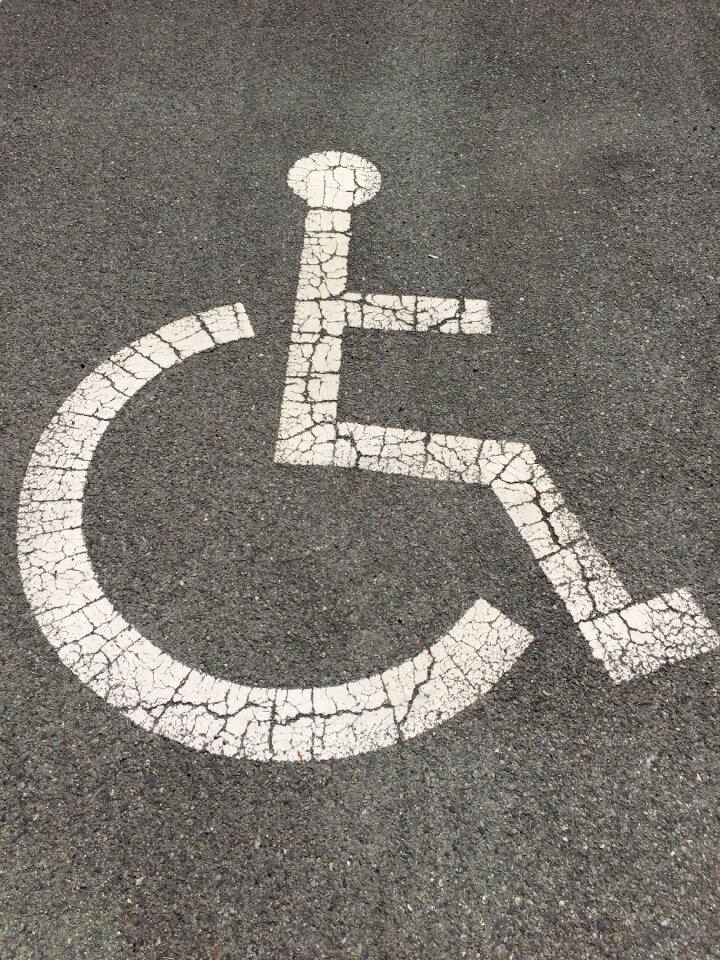 Persons with disabilities car parking lot parking spot