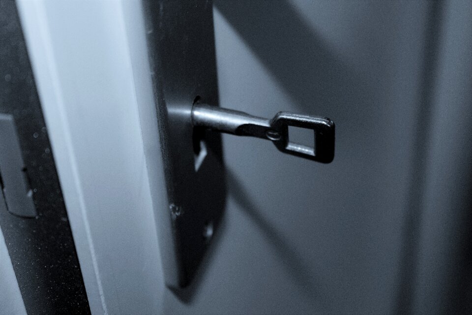 Entry door lock door key