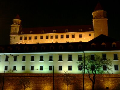 Bratislava castle night photo