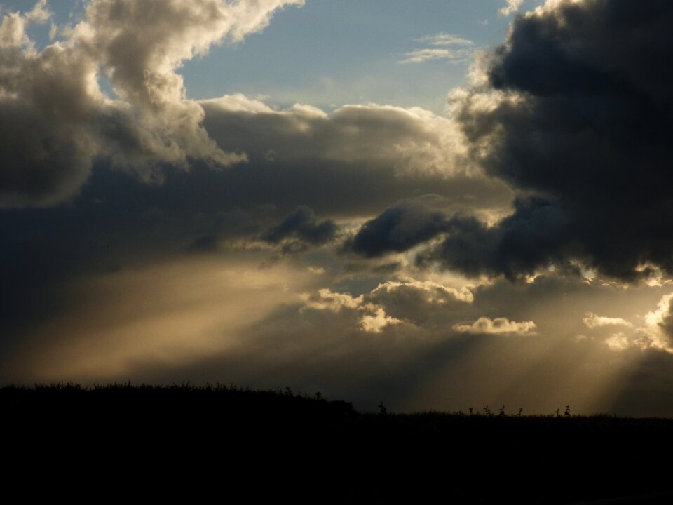 Clouds evening light photo