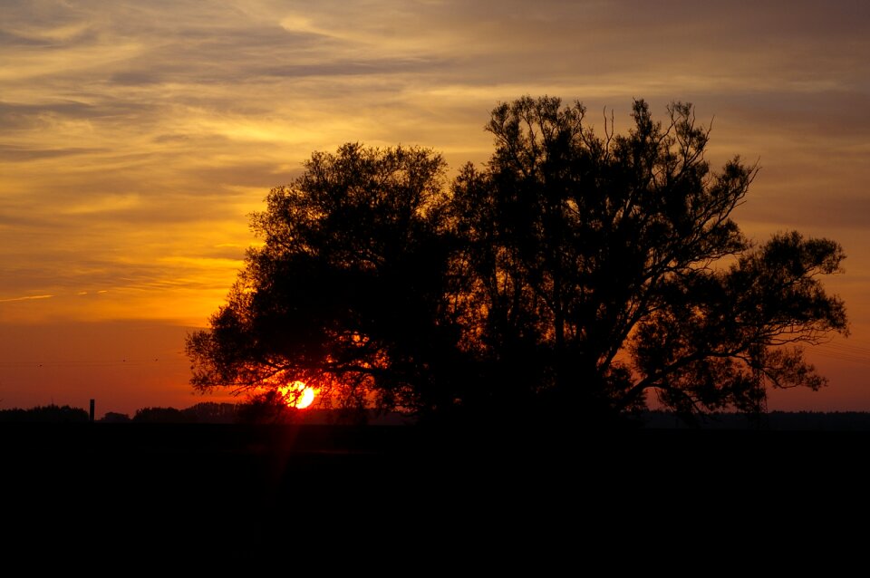 Sky silhouette landscape photo