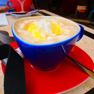 Cup cappucinpo restaurant photo