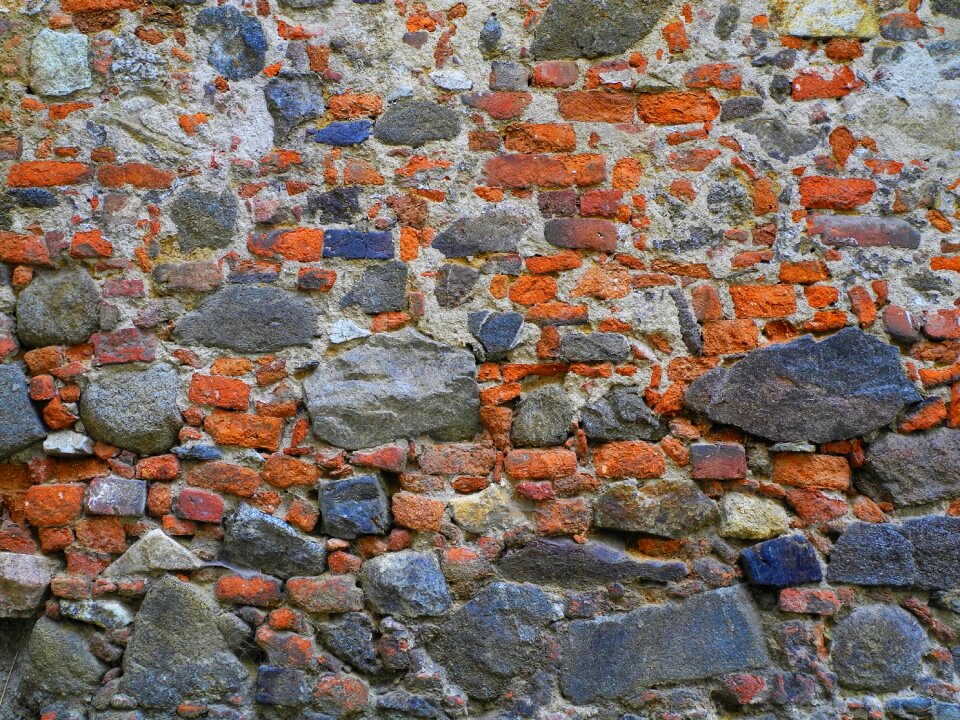 Brick wall gray red