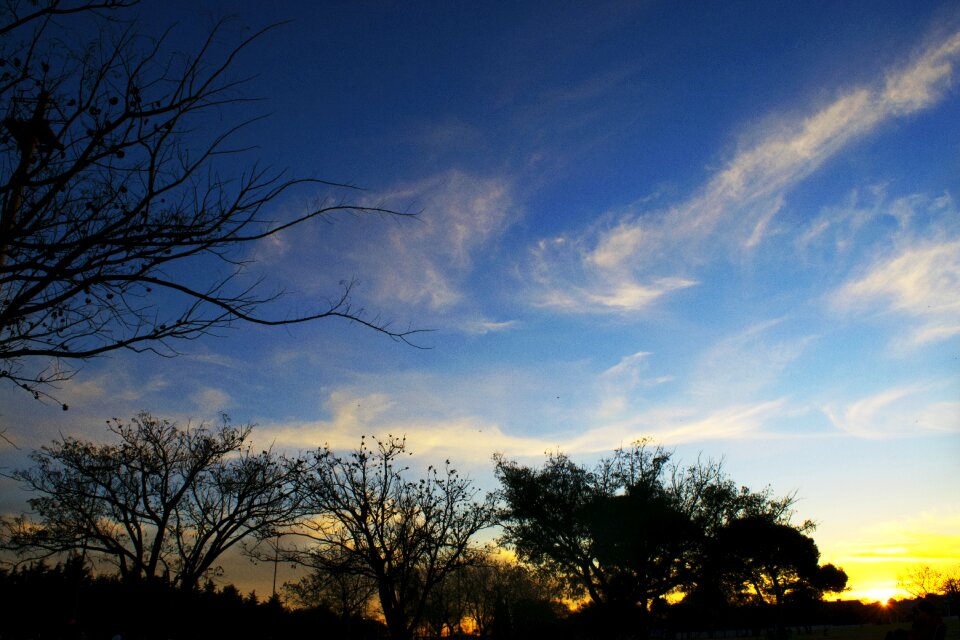 Light dark clouds calm photo