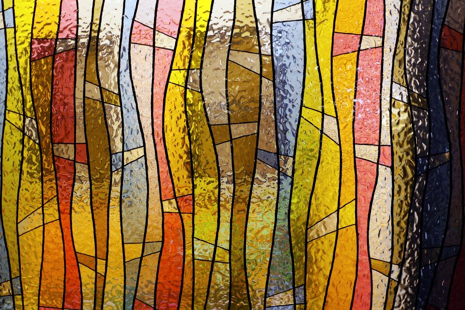 Stained glass window colorful