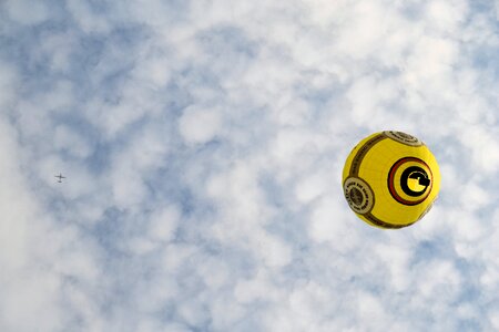 Aircraft clouds flying photo