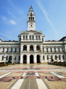 City hall tower historic photo