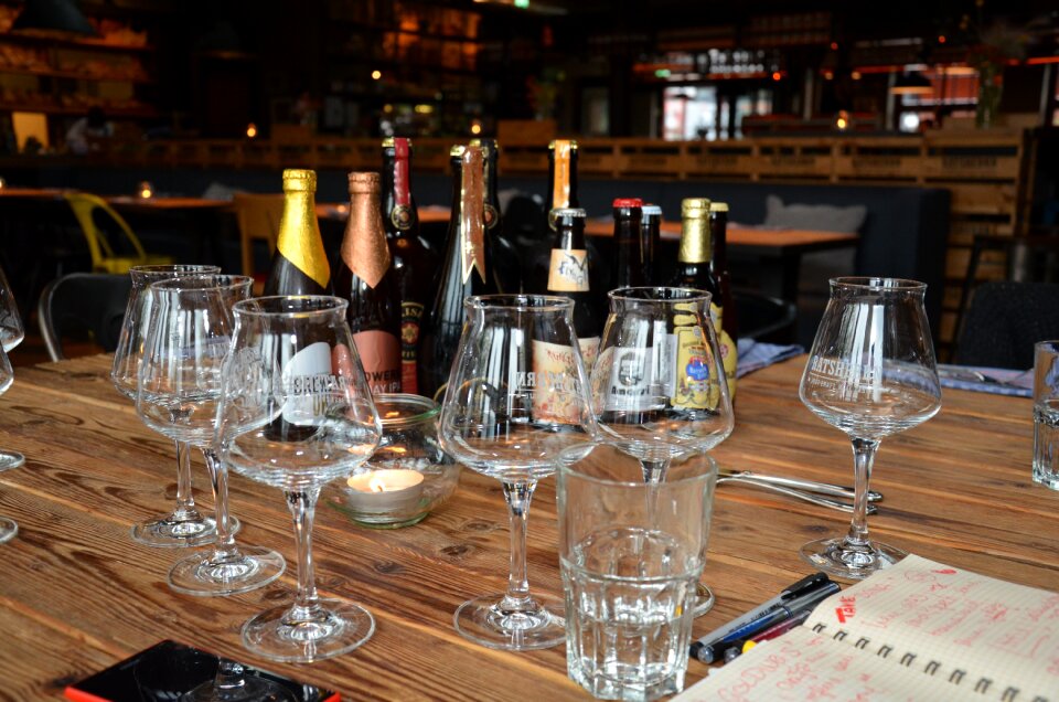Tasting bottles glass