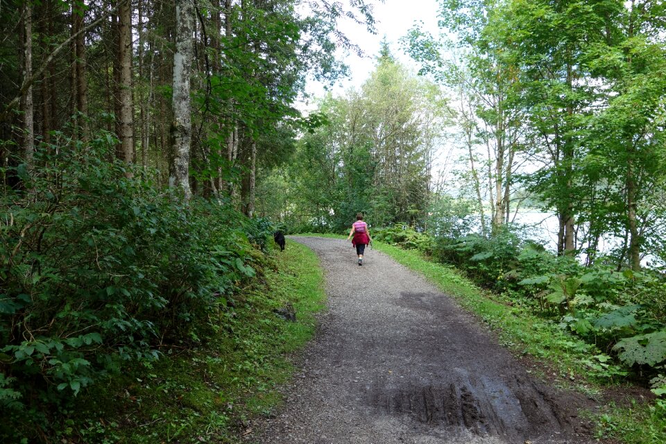 Woman landscape walk