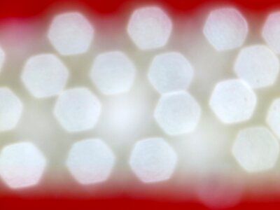 Balls red hexagon