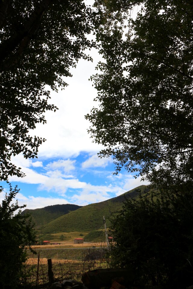Blue sky and white clouds mountain check out