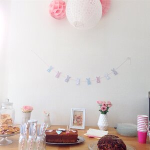 Flower rabbit decoration