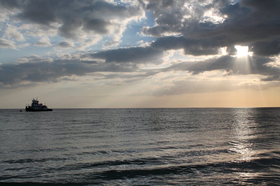 Sky beach sunset clouds