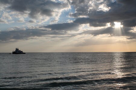 Sky beach sunset clouds
