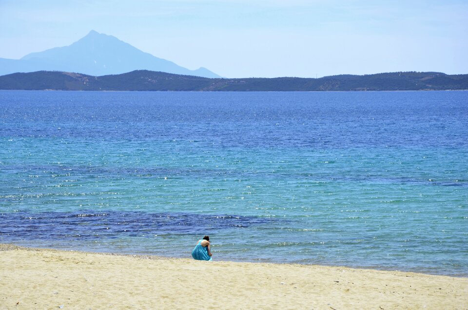 Mount athos sea the aegean sea
