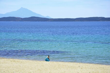 Mount athos sea the aegean sea