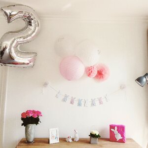 Flower rabbit decoration