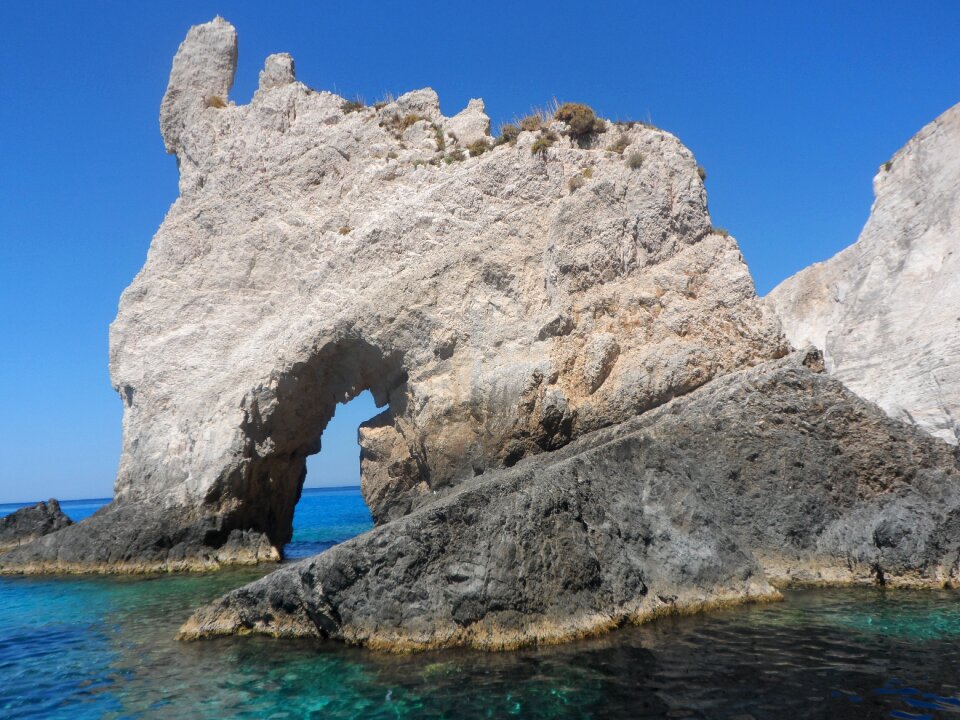 Greece blue caves the rocks