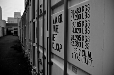 Container japan black and white