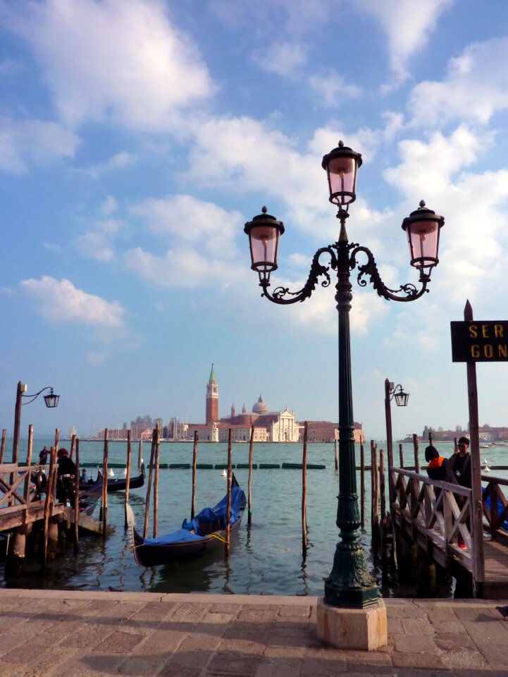 Italy gondola st mark's square photo