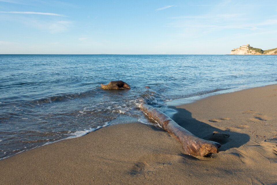 Rock sand water photo