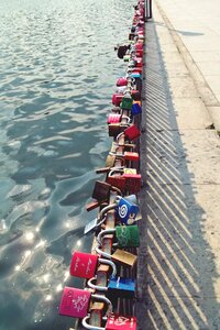 Padlock love fence photo