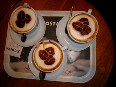 Cappuccino coffee cup drink photo