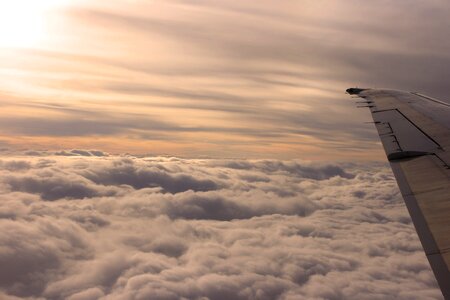 A sea of ​​clouds alps plane