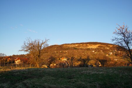 Landscape village hill