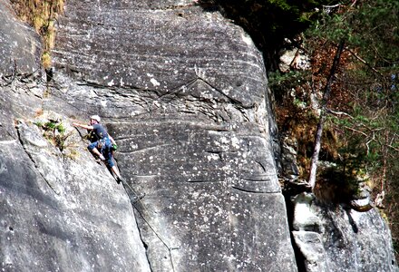 Fun climbing wall adventure photo
