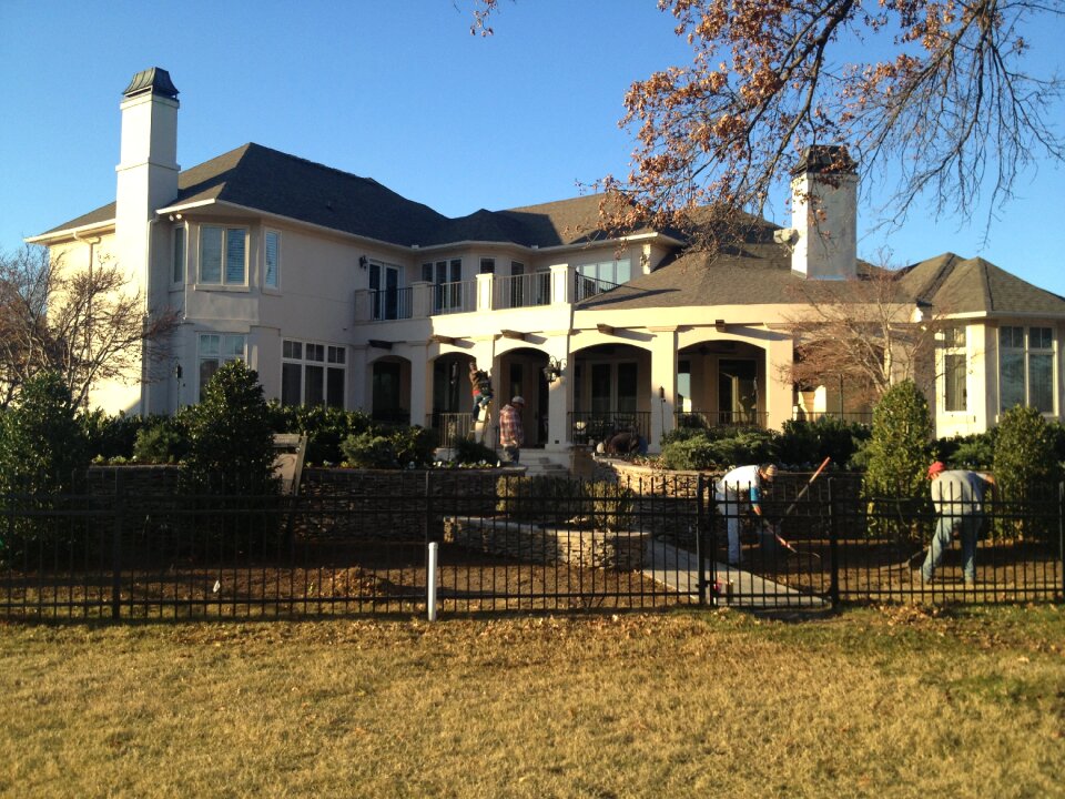 Big house villa garden work