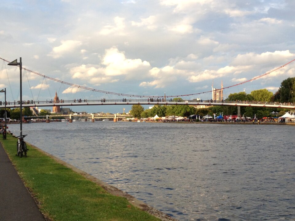 River bank walk city