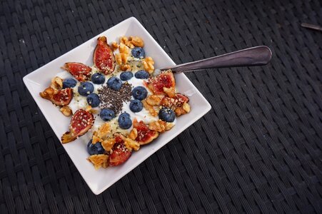 Cereals berries blueberries photo