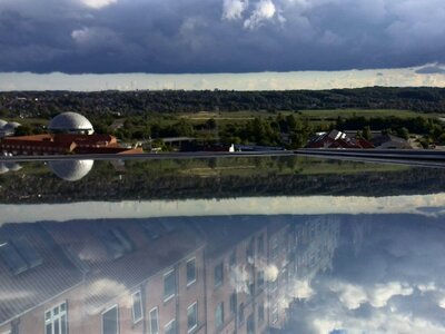 Dome reflection landscape photo