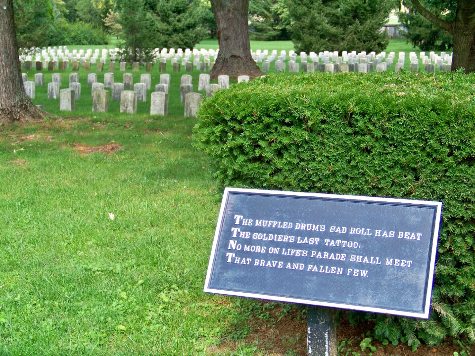 Drum beat grave stone photo