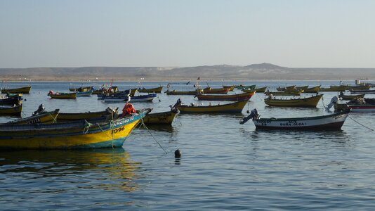 Sky fishing boat photo