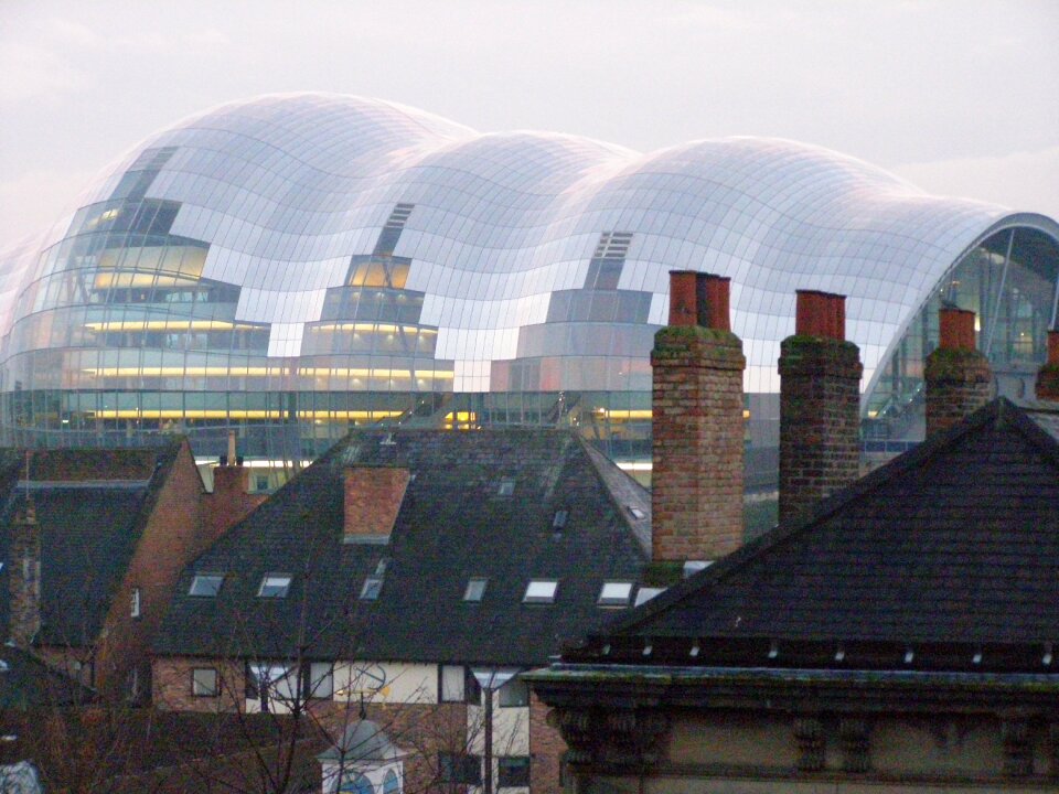 Glass architecture building